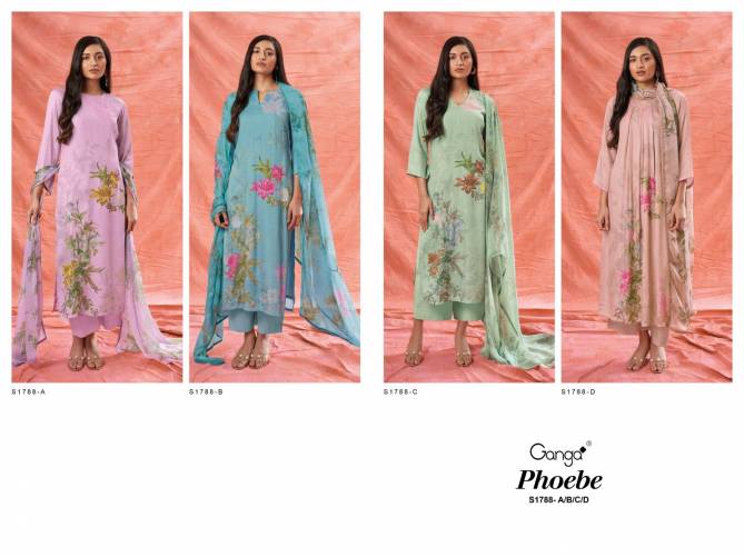 Phoebe 1788 By Ganga Printed Salwar Suits Catalog